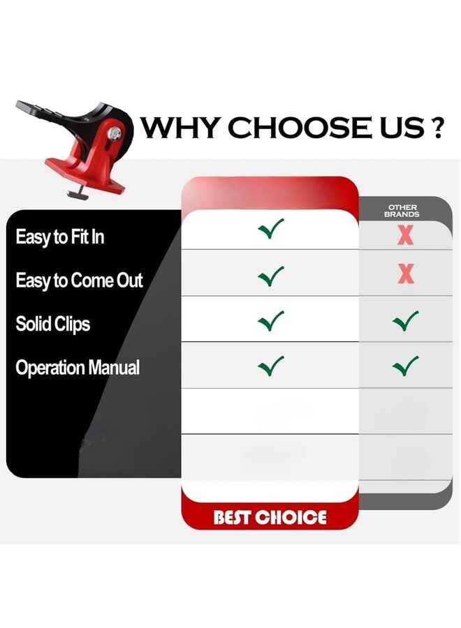 يُسلِّم نظام تسوية البلاط (٥٠ قطعة)، أدوات بلاط قابلة لإعادة الاستخدام لتركيب فواصل البلاط، نظام تسوية الأرضيات، أدوات تسوية الأرضيات، مادة تسوية ذاتية، أحمر - Image 3